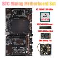X79 H61 Btc Mining Motherboard 5x Pci-e Support 3060 E5 2630 V2 Cpu