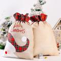 Christmas Drawstring Gift Bags Burlap, Gift Pouch Goody Bags