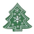 50pcs Christmas Tree Shape Decor Embellishment Wooden Buttons