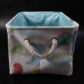 Dinosaur Canvas Storage Basket for Child Folding Basket White