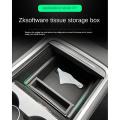 For 2021 Tesla Model 3/y Car Center Console Storage Box Flocking