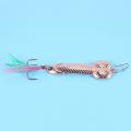 1pcs Fishing Lures Dick Spinner Spoon Pike Vib Wobble(rose Gold 21g)