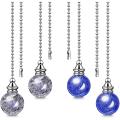 4 Pieces Ice Cracked Ball Ceiling Fan Pull Chain Gorgeous Ornament