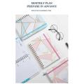 Notebook Calendar A5 Planner English Book Management Planner,blue