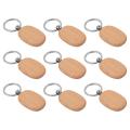 Blank Wooden Keychain Wooden(oval, 20 Pack)