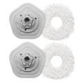 4 Pcs Upgraded Replaceable Mop Cloth and Mop Cloth Support