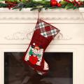 Christmas Stockings, Plaid Cuff Design Fireplace Christmas, Elk