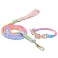 Dog Collar Traction Rope Set Woven Pure Cotton Dog Pet Traction-l