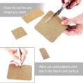 Self-adhesive Cork Coasters for Coasters and Diy Supplies(60, Square)