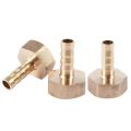 3 Pcs 1/2 Bsp Female Thread 8mm Gas Hose Barbed Fitting Gold