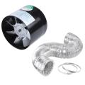 4 Inch Inline Duct Fan Extractor Wall Fan with Aluminum Ducting B