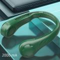 Usb Rechargeable Bladeless Cooler Wearable Neckband Cooling Fan,green