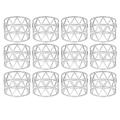 12pcs Hollow Out Napkin Rings Household Metal Napkin Holder Adornment