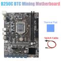 B250c Miner Motherboard+thermal Pad+switch Cable Lga1151