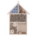 Wooden Insect Hotel Bee House Garden Decor for Ladybugs Butterfly