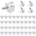 50 Pcs 3 Mm Shelf Pins Clear Support Pegs for Kitchen Furniture