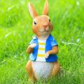 Resin Easter Bunny Craft Statue Tabletop Figure Room Decoration