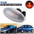 2x for Peugeot 206 407 607 Signal Side Marker Light Repeater Lamp