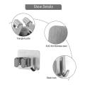 4 Pieces Broom Holder Stainless Steel Self-adhesive Mop Holder Silver