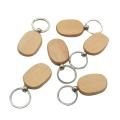 Blank Wooden Keychain Wooden(oval, 20 Pack)