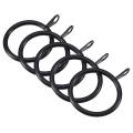 50 Set Metal Hanging Rings with Plastic Hooks for Curtains, 32 Mm