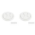 Abs Round Deck Inspection Hatch Cover Plastic Boat Twist Screw White