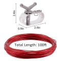 Swimming Pool Cover Cable&winch Kit,100ft Pool Cover Wire Pool Cover