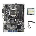 B75 Eth Mining Motherboard 8xpcie Usb Adapter+g1620 Cpu+sata Cable