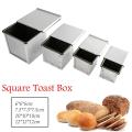 Aluminum Alloy Toast Box Loaf Pan Baking Mold with Lid 7.5x7.5x7.5cm