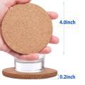 20pack Cork Coasters for Drinks, Absorbent Heat Resistant Reusable