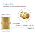 (6 Pack) Brass Coupler Reducer , 1/4inch Npt X 1/4inch Npt Female