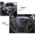 Car Steering Wheel Panel Cover Trim Frame Decorator,bright Silver