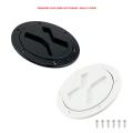 Abs Round Deck Inspection Hatch Cover Plastic Boat Twist Screw White