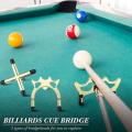 Retractable Billiards Cue Stick Bridge with Replaceable Bridge Head