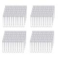 100pcs Clear Plastic Test Tubes with White Screw Caps Bottles