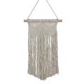 Macrame Hanging Tapestry with Tassel for Bedroom Backdrop Decoration