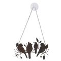 Multiple Birds On A Wire High Stained Glass Window Hanging Ornaments