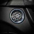 Real Carbon Fiber Car Engine Start Stop Button Cover Sticker Trim