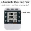 Digital Dual Kitchen Timer, 3 Channels Count Up/down Timer