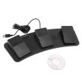 3x Fs3-p Usb Triple Foot Switch Pedal Control Keyboard Mouse Plastic
