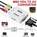 Vga to Av Mini Converter Scaler Adapter Support 1080p