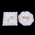 2pcs 3 Tier White Square&round Cake Stand,dessert Cookie Candy