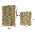 2pcs Straw Mat Pet Hamster Rabbit Chewing Toy Grass House Pad