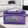 1 Knitting Bag Yarn Storage/portable Tote Crochet 3 Holes (purple)
