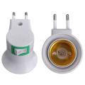 E27 Led Light Male Socket to Eu Type Plug Adapter