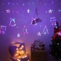 Christmas Tree Deer Bells String Lights Garland Lights Eu Plug A