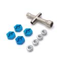 Hex Wheel Hub Adapter with Nut Sleeve for Mn-999 Mn 999 D90 1/10 Rc,5