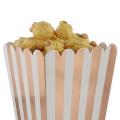 12pcs Popcorn Boxes for Christmas Snacks Gifts Rose Vertical Stripes