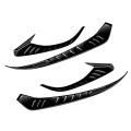 Car Bright Blcak Front Headlights Eyebrows Eyelids Cover Stickers