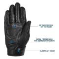 Goatskin Motorcycle Gloves for Men Women, (xxl, Black Perforated)